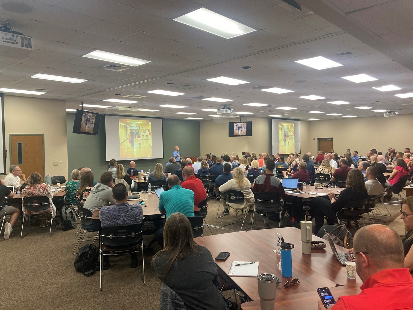 Educators attending a PD session by Dr. Joe Sanfelippo.